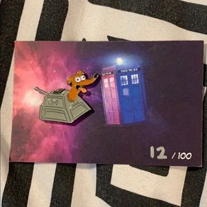 Santas little helper Simpsons dr who enamel pin